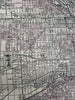 Chicago fine scarce detailed city plan 1880 Mitchell decorative hand colored map