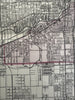 Chicago fine scarce detailed city plan 1880 Mitchell decorative hand colored map