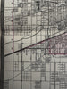 Chicago fine scarce detailed city plan 1880 Mitchell decorative hand colored map