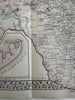 Texas w/Galveston city plan inset 1880 Mitchell fine decorative hand colored map