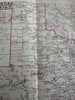 Texas w/Galveston city plan inset 1880 Mitchell fine decorative hand colored map