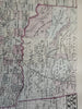 Texas w/Galveston city plan inset 1880 Mitchell fine decorative hand colored map