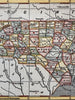 North Carolina state 1853 Ensign charming miniature hand colored map giftable