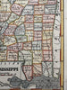 Mississippi state 1853 Ensign charming giftable miniature hand colored map