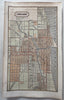 Chicago city plan 1853 Ensign charming giftable miniature hand colored map