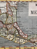 Mexico 1853 Ensign charming giftable miniature hand colored map