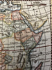 African continent 1750 Vaugondy engraved hand colored miniature map