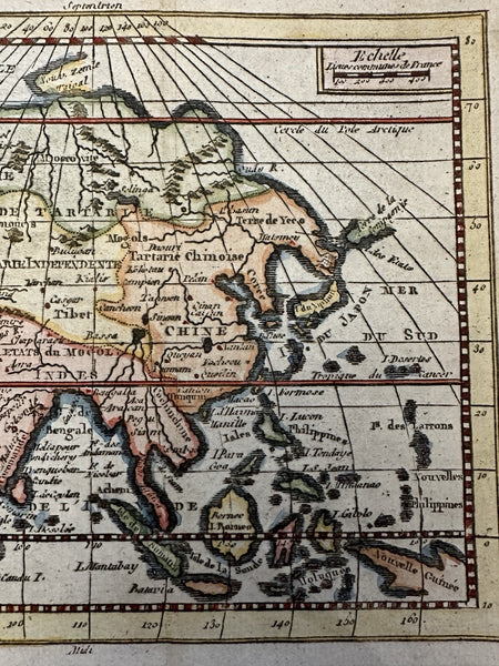 Asia Arabia to China Company’s Land myth 1772 scarce charming miniature HC map