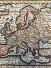 Europe across to Asiatic Russia & Turkey 1772 scarce charming miniature HC map