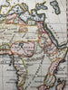 Africa continent w/ bold Mts of Moon c.1837 Boynton engraved map nice hand color
