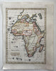 Africa continent w/ bold Mts of Moon c.1837 Boynton engraved map nice hand color