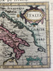 Italy Italia 1602 Bertius scarce charming miniature hand color map