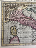 Italy Italia 1602 Bertius scarce charming miniature hand color map