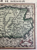Sardegna Sardinia Italy 1602 Bertius scarce charming miniature hand color map