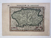 Sardegna Sardinia Italy 1602 Bertius scarce charming miniature hand color map