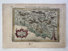 Latium Italia Italy Rome 1602 Bertius scarce charming miniature hand color map
