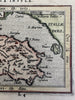 Ischia island Italy coast 1600-20 scarce charming miniature hand color map