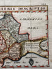 France Galliae veteris descriptio 1683 scarce hand color miniature map