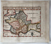 France Galliae veteris descriptio 1683 scarce hand color miniature map