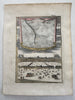 Celestial sky stars planets above Tuileries France 1719 Mallet hand color map