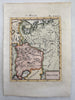 Moscovy Russia 1719 Mallet miniature hand color map