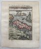 Greece Greek islands Euboea Negroponte Sciro Skyros 1719 Mallet hand color map