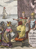 Allegorical title page w/ European figures 1719 Mallet miniature hand color map