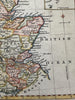 Scotland U.K. 1782 Kitchin decorative cartouche hand colored miniature map