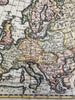 Europe continent Poland Moscovy c.1799 McIntyre attractive hand color map