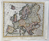 Europe continent Poland Moscovy c.1799 McIntyre attractive hand color map