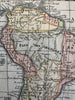 South America 1828 attractive engraved hand color map