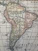 South America 1828 attractive engraved hand color map