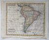 South America 1828 attractive engraved hand color map