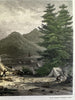California gold rush men digging Volcano rock c. 1850 Meyer hand color print