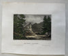 California gold rush men digging Volcano rock c. 1850 Meyer hand color print