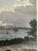Boston Massachusetts city view c.1830 Abel Bowen hand color print