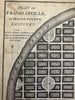 Franklinville Kentucky urban plan Mason County c. 1795 Russell engraved map