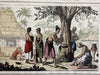 Oceania Timor Pacific island 1863 hand color print lot x 2 charming views