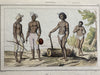 Oceania Papua New Guinea 1863 hand color print lot x 2 charming ethnic views