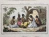 New Zealand decapitation 1863 hand color print lot x 2 ethnic views