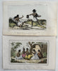 New Zealand decapitation 1863 hand color print lot x 2 ethnic views