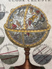 Celestial globes zodiac & earth 1719 Chiquet attractive engraved antique print