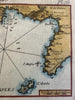 Naples Bay Italy Napoli Italia 1764 Roux engraved hand color coastal map