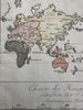 World Thematic ethnographic peoples of world c.1810-20’s rare hand color map