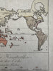 World Thematic ethnographic peoples of world c.1810-20’s rare hand color map