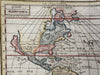 California as an island North America c1750 hand color map McLaughlin 70 variant