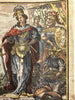 Allegorical Queen & river gods title page 1711 Harrewijn scarce hand color print