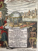 Geographer with cherubs & globe title page 1694 Bunonis scarce hand color print