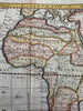 African continent Africa 1781 scarce charming miniature crocodile cartouche map