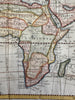 African continent Africa 1781 scarce charming miniature crocodile cartouche map
